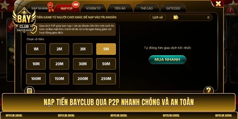Nạp tiền BAYCLUB