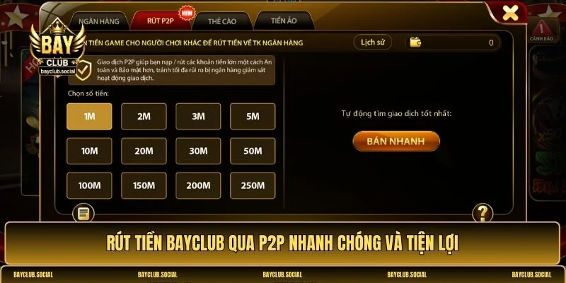 Rút tiền BAYCLUB